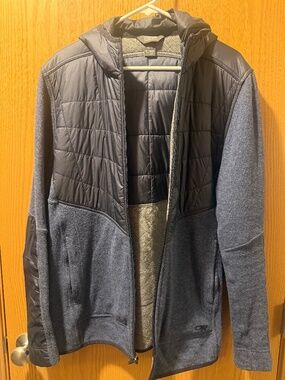 Outdoor Research Cyprus Hybrid Full Zip Hoody Men’s XL - Gray/Blue